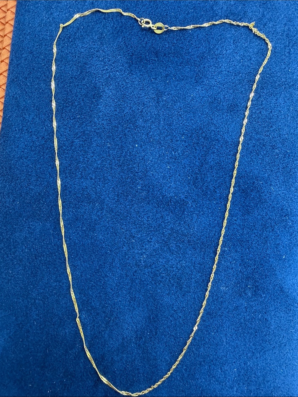 Delicate Gold-Tone Twisted Rope Necklace